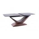 Стол обеденный SIGNAL DOLCE Ceramic эффект серого мрамора/орех 180-240/95